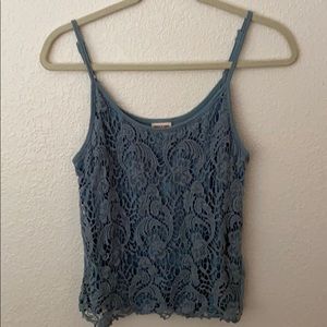 Blue Crochet Tank